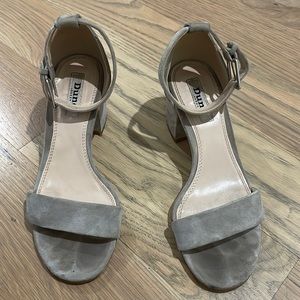 Grey suede sandals